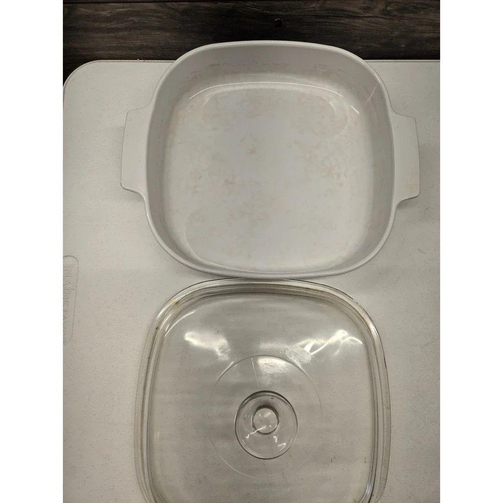 Corning Ware English Rose 2.5L Casserole Dish A-10-B with Pyrex Lid A-12-C Vtg